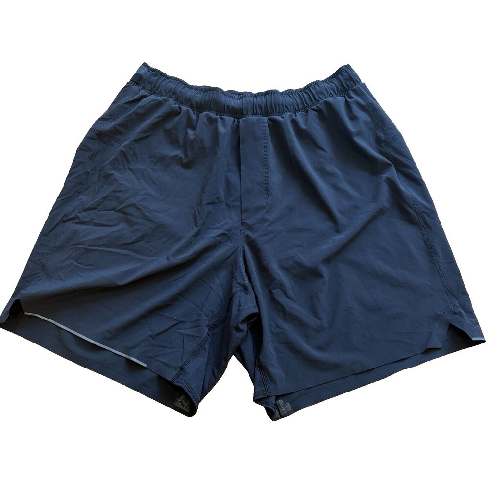 Lululemon Mens Shorts Medium Black Running 7 Inch Inseam Quick Drying Zip Pocket
